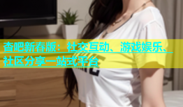 杏吧新春版：社交互动、游戏娱乐、社区分享一站式平台