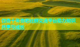 微杏十年杏吧社群交流平台助力知识共享与成长