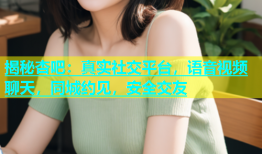 揭秘杏吧：真实社交平台，语音视频聊天，同城约见，安全交友