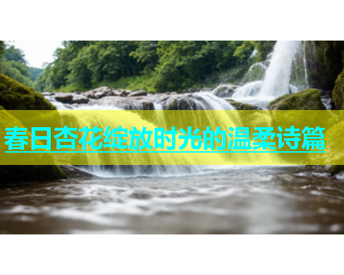 春日杏花绽放时光的温柔诗篇